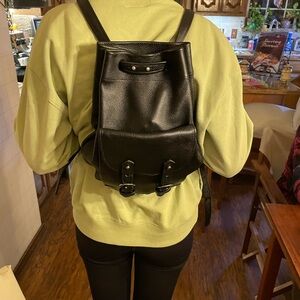 Gorgeous! Rich Soft Full Grain Handmade Leather Small Backpack. ** Never Used!
